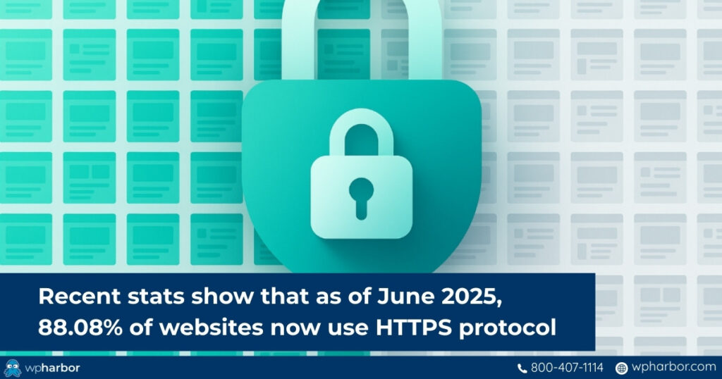 Fun fact or trivial on SSL: 88.08% of websites use HTTPS