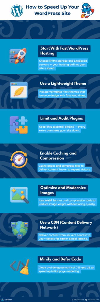 Speed up your WP site in 7 easy steps