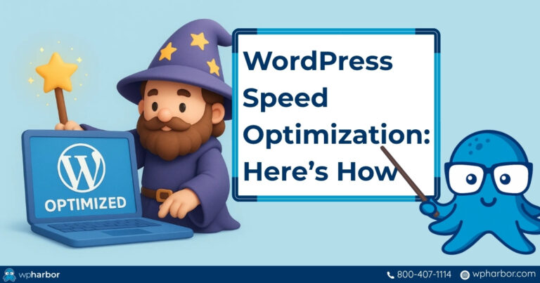 Wizard showing fast wordpress hosting