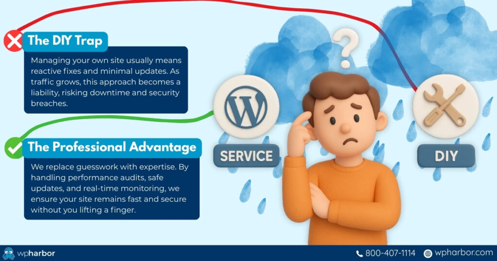 DIY vs. professional WP maintenance and management services
