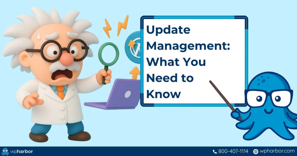 Lab operator inquiring about WordPress Update Management Service