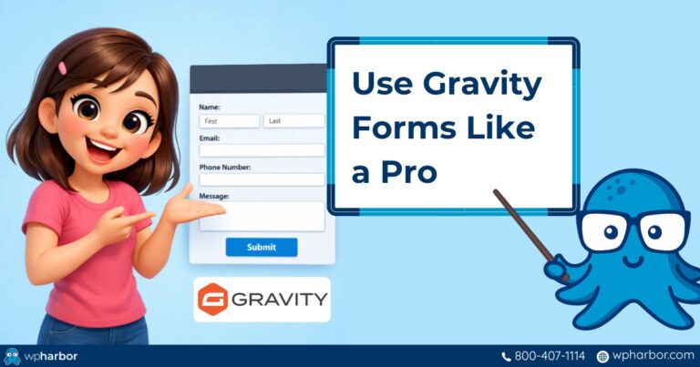 Woman showing how to use Gravity Forms like a professional marketing specialist